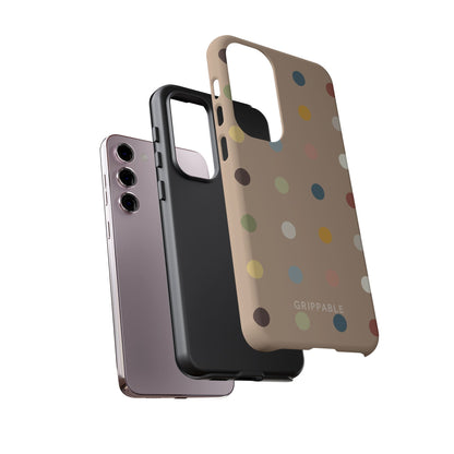 Polka Beige Tough Mobile Phone Case
