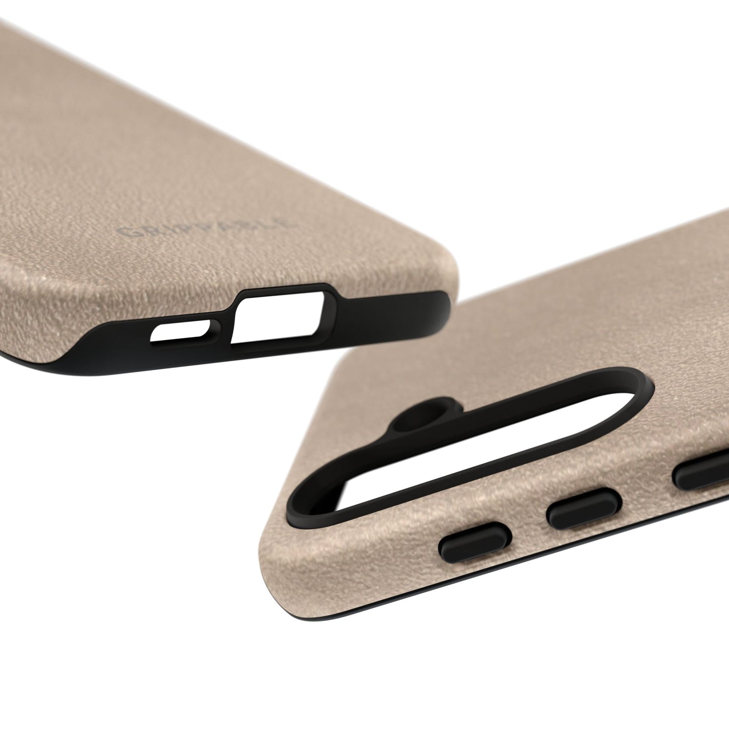 Suede Effect Beige Tough Mobile Phone Case