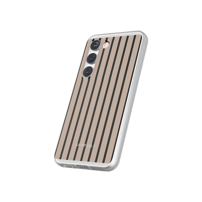 Biscuit Pinstripe Clear Mobile Phone Case