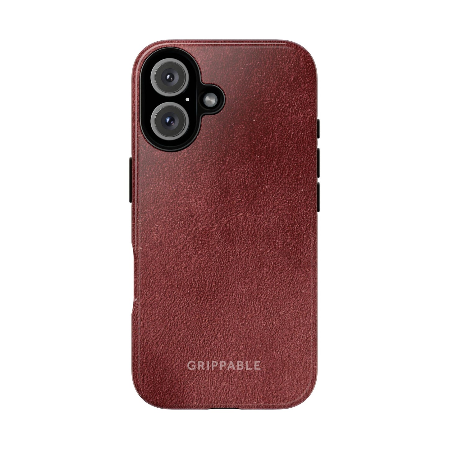Suede Effect Maroon Tough Mobile Phone Case