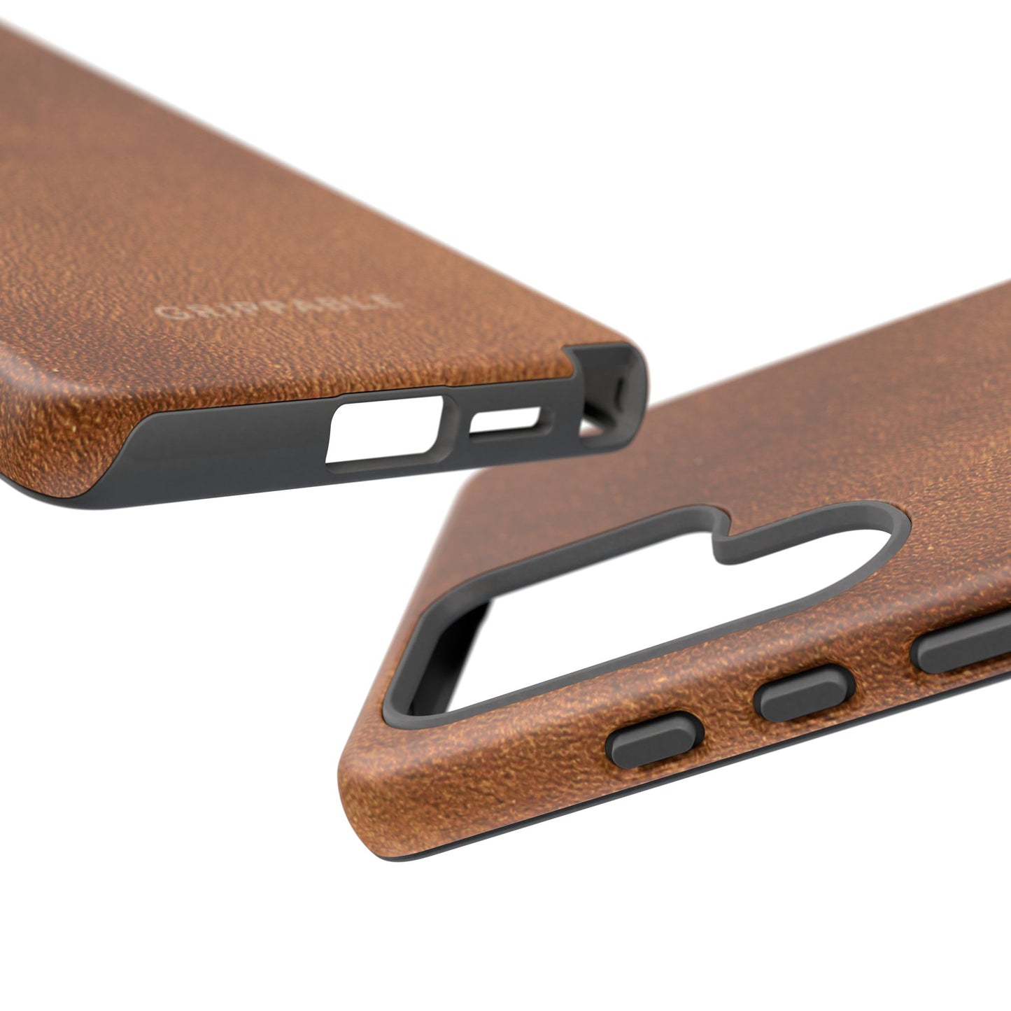 Suede Effect Tan Tough Mobile Phone Case