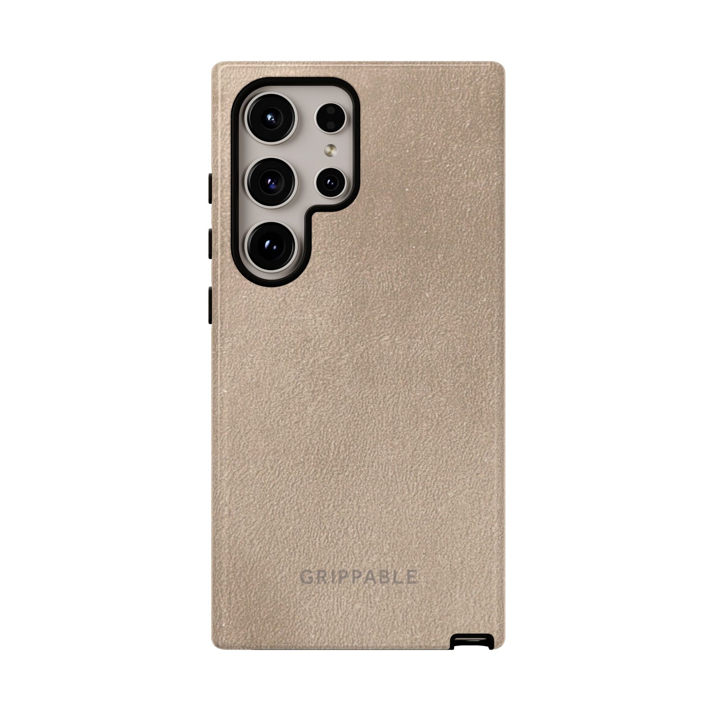 Suede Effect Beige Tough Mobile Phone Case