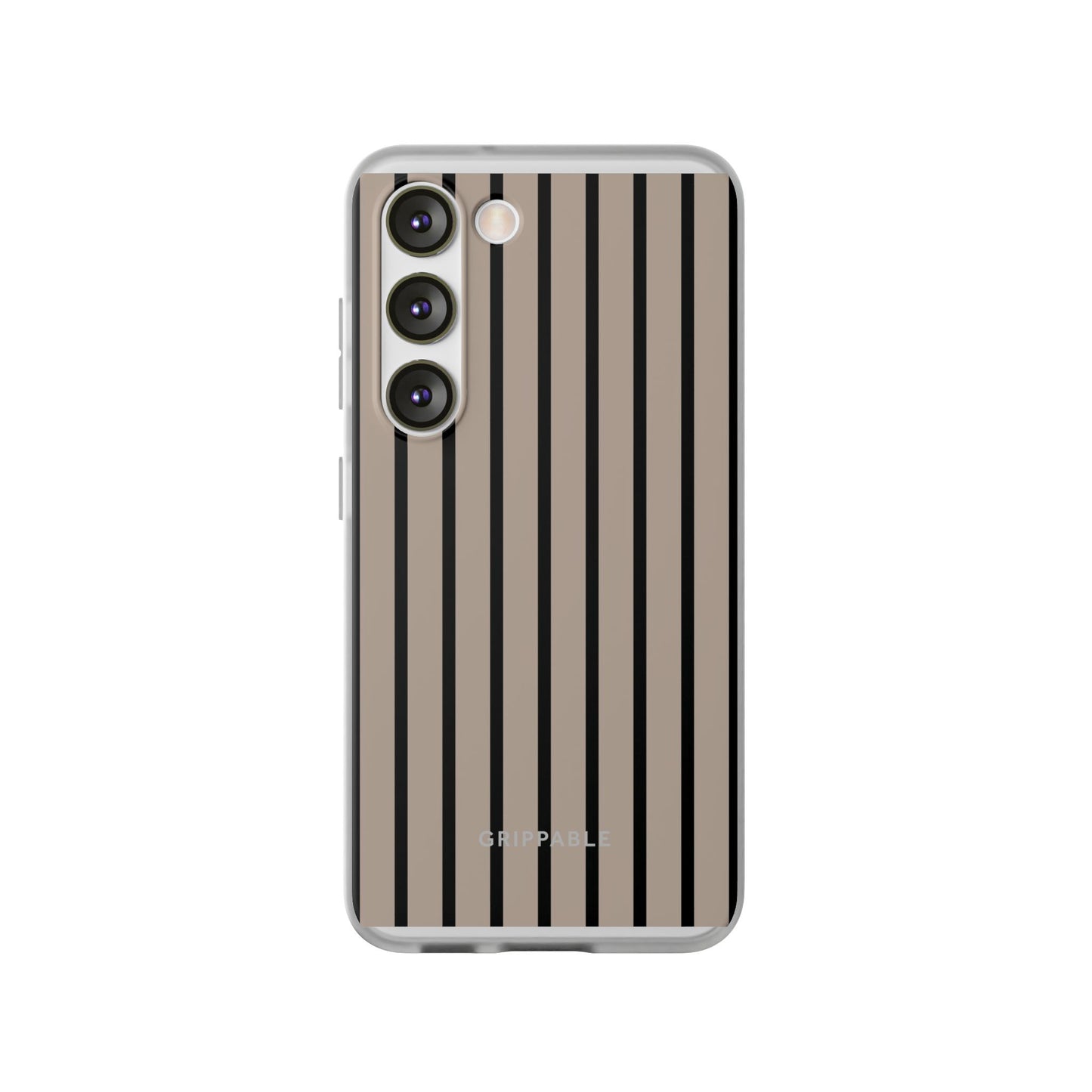 Biscuit Pinstripe Clear Mobile Phone Case