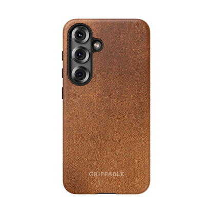 Suede Effect Tan Tough Mobile Phone Case