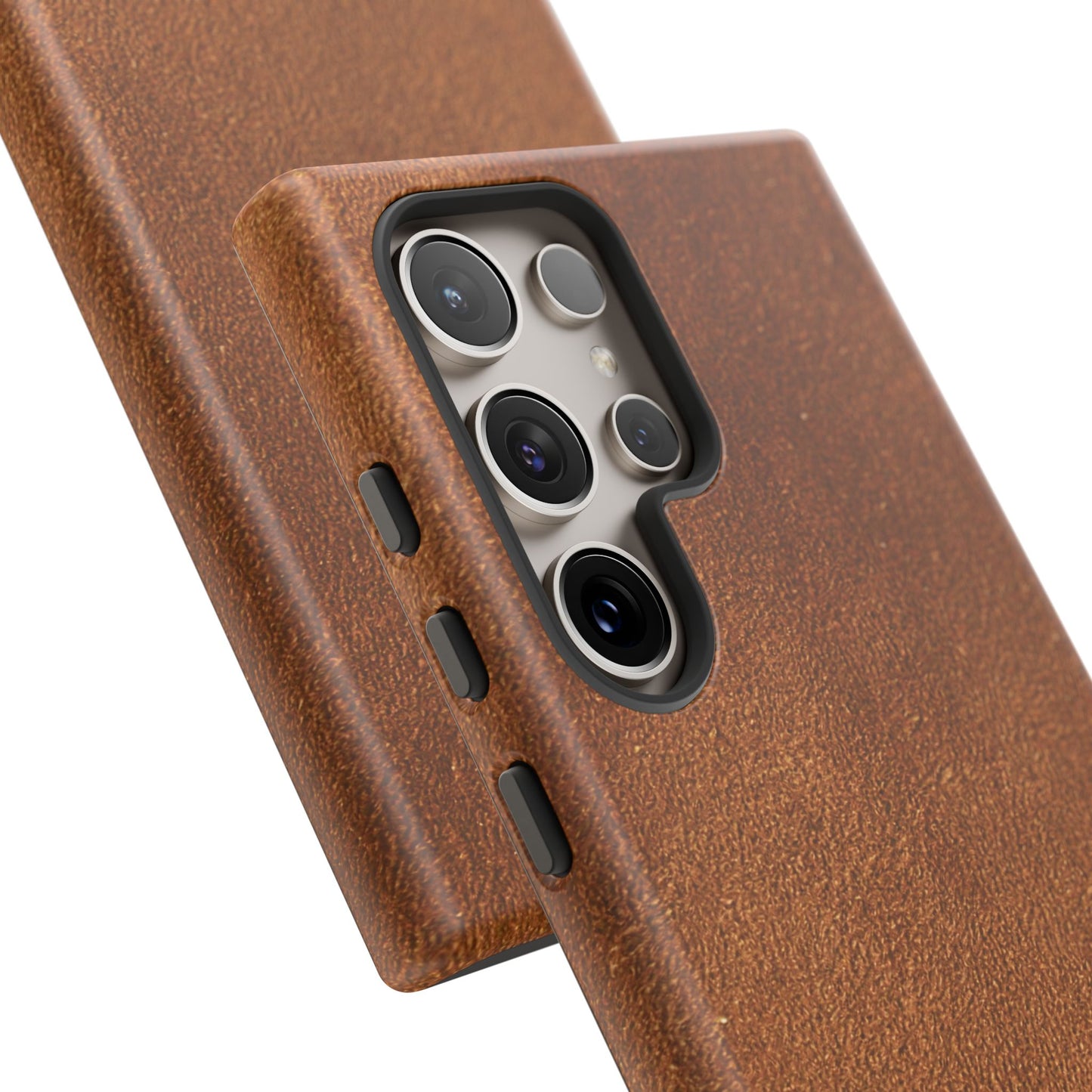 Suede Effect Tan Tough Mobile Phone Case