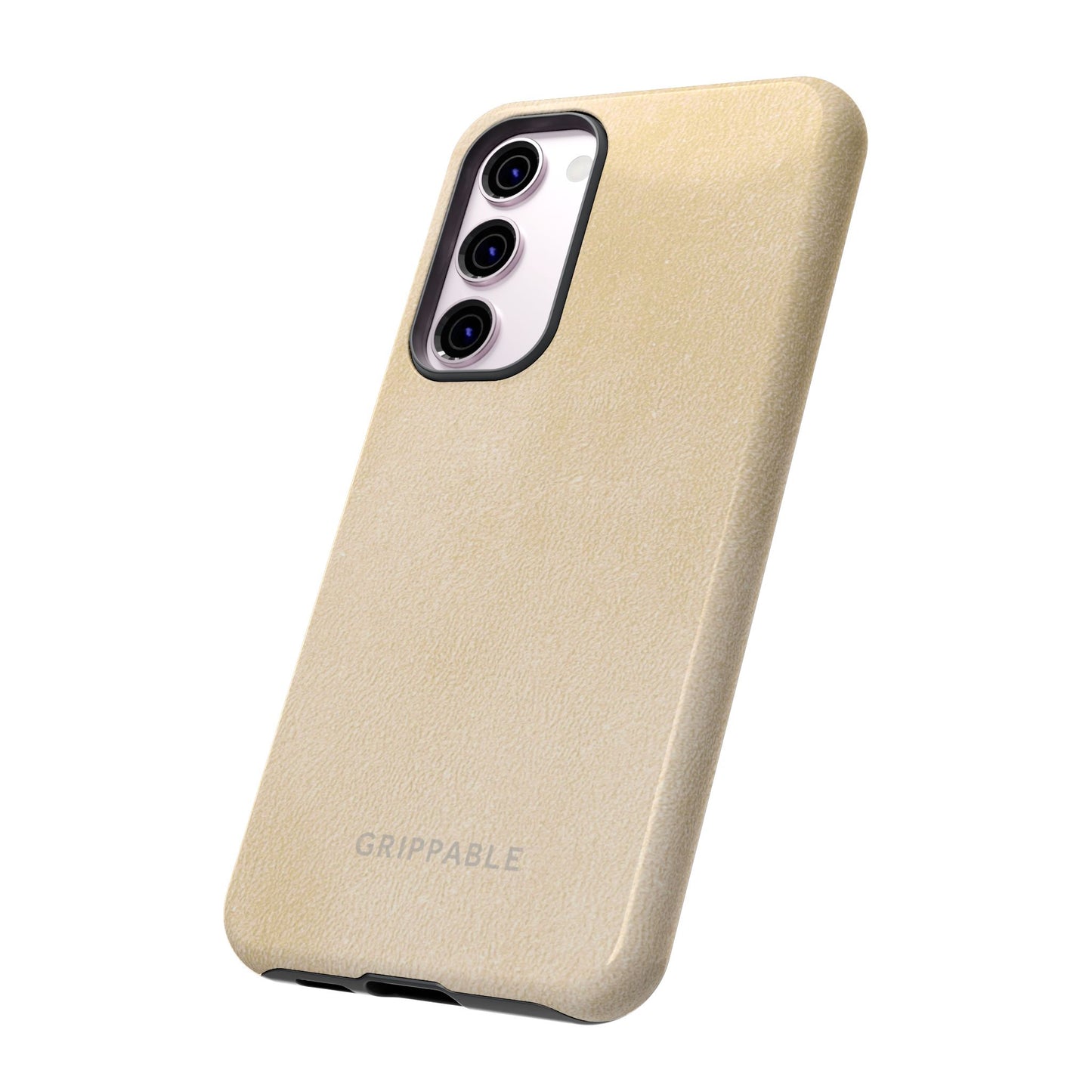 Suede Effect Ecru Tough Mobile Phone Case