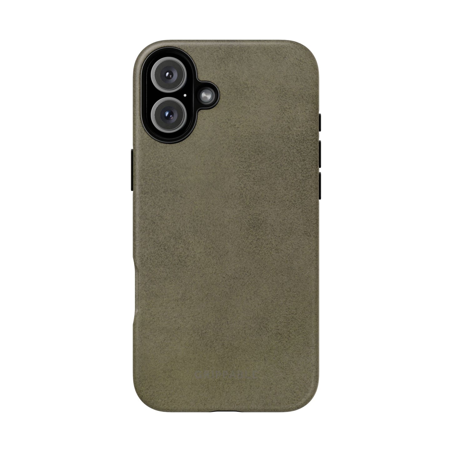 Suede Effect Khaki Tough Mobile Phone Case