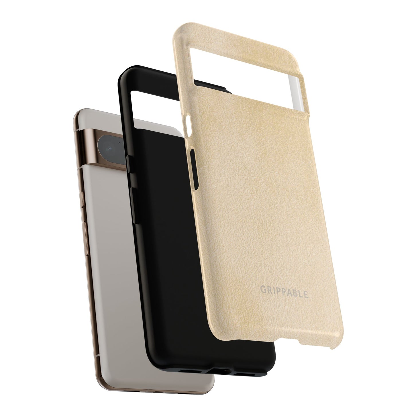 Suede Effect Ecru Tough Mobile Phone Case