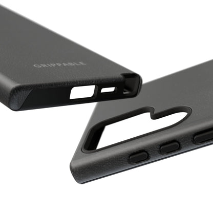 Suede Effect Black Tough Mobile Phone Case