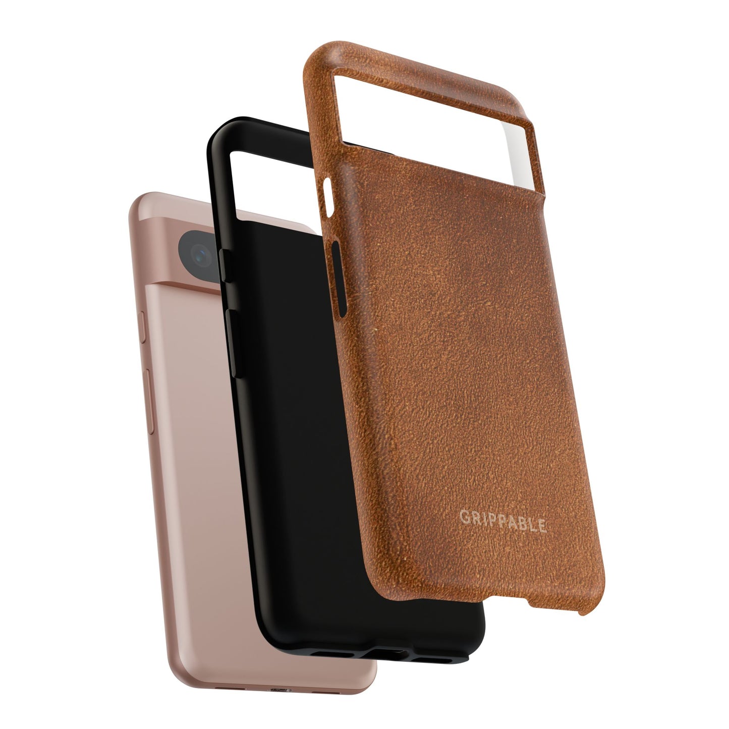 Suede Effect Tan Tough Mobile Phone Case