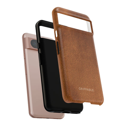 Suede Effect Tan Tough Mobile Phone Case