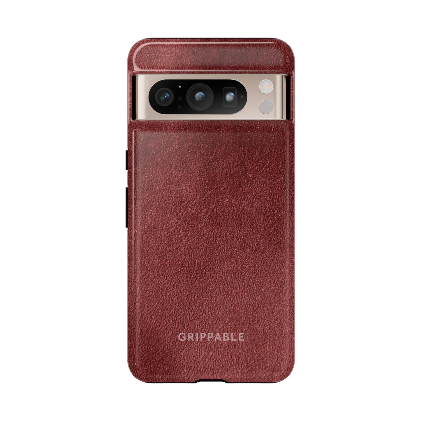 Suede Effect Maroon Tough Mobile Phone Case