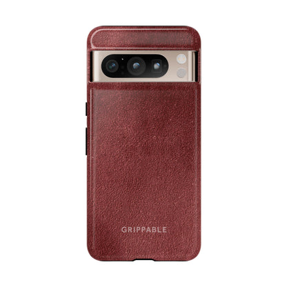 Suede Effect Maroon Tough Mobile Phone Case