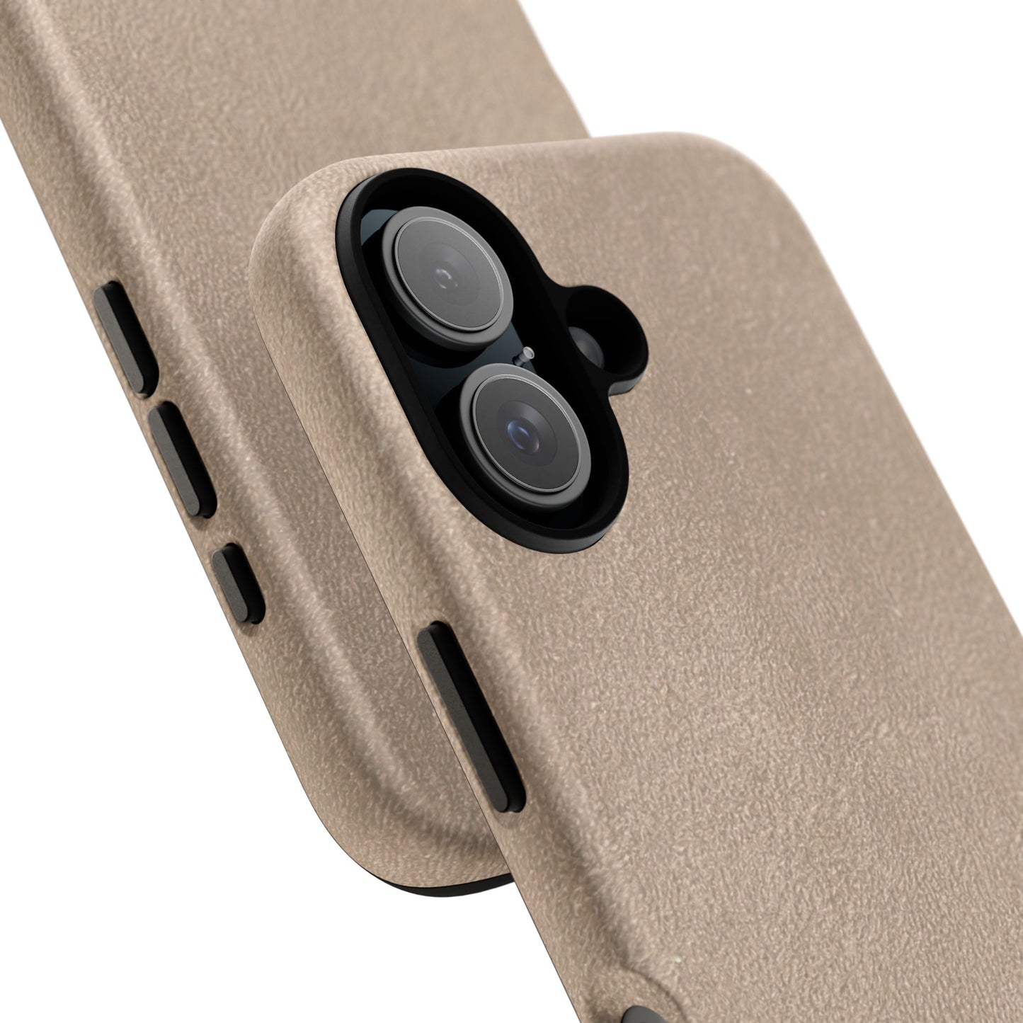 Suede Effect Beige Tough Mobile Phone Case