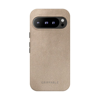 Suede Effect Beige Tough Mobile Phone Case