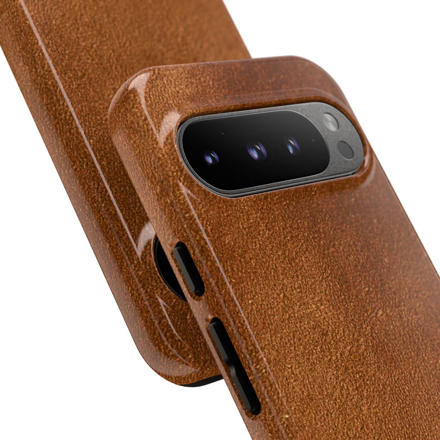 Suede Effect Tan Tough Mobile Phone Case