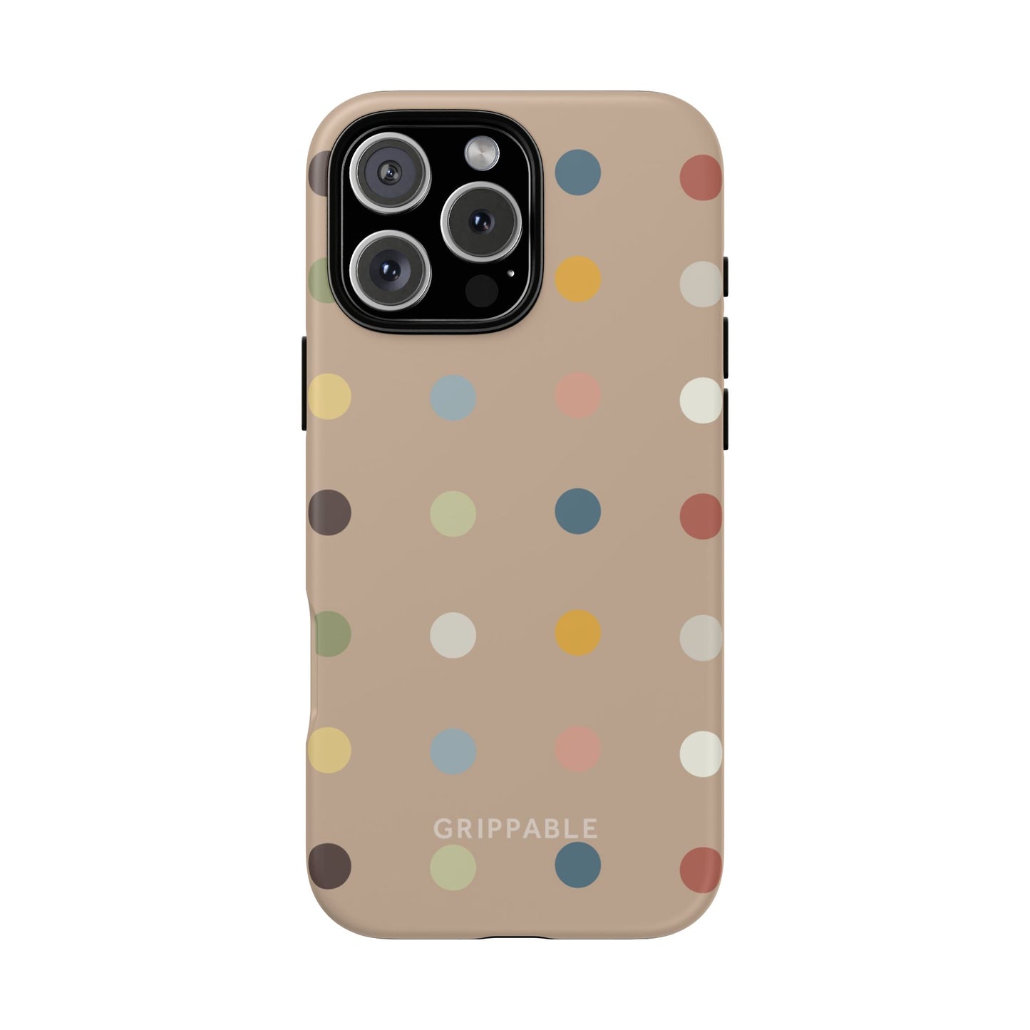 Polka Beige Tough Mobile Phone Case