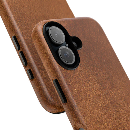 Suede Effect Tan Tough Mobile Phone Case