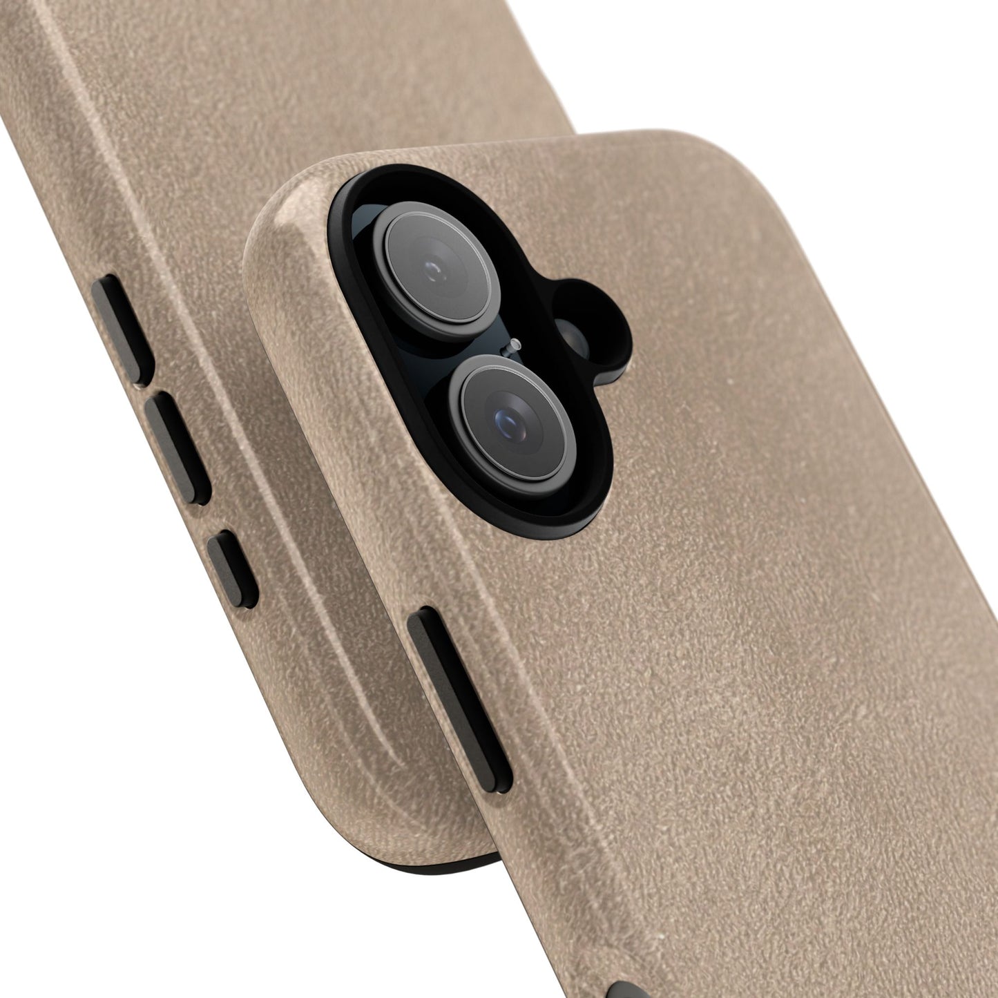 Suede Effect Beige Tough Mobile Phone Case
