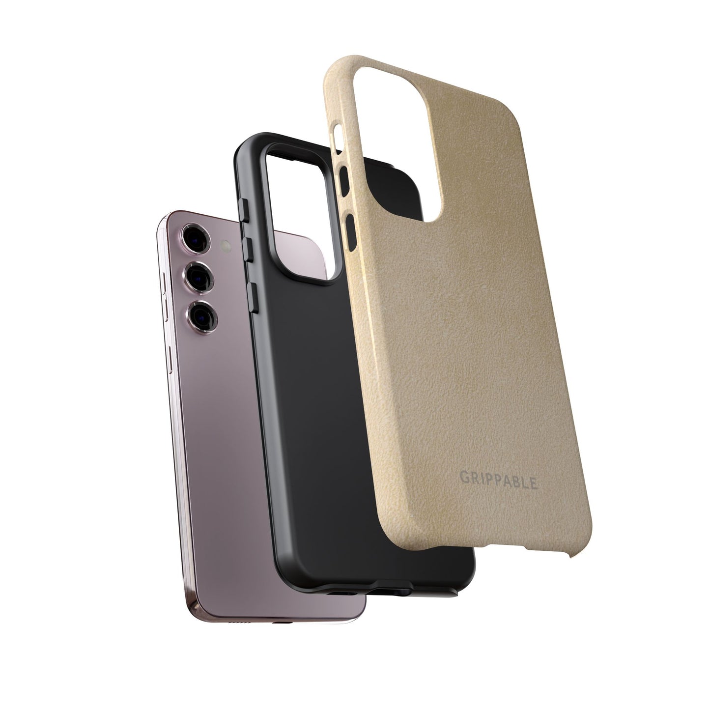 Suede Effect Ecru Tough Mobile Phone Case