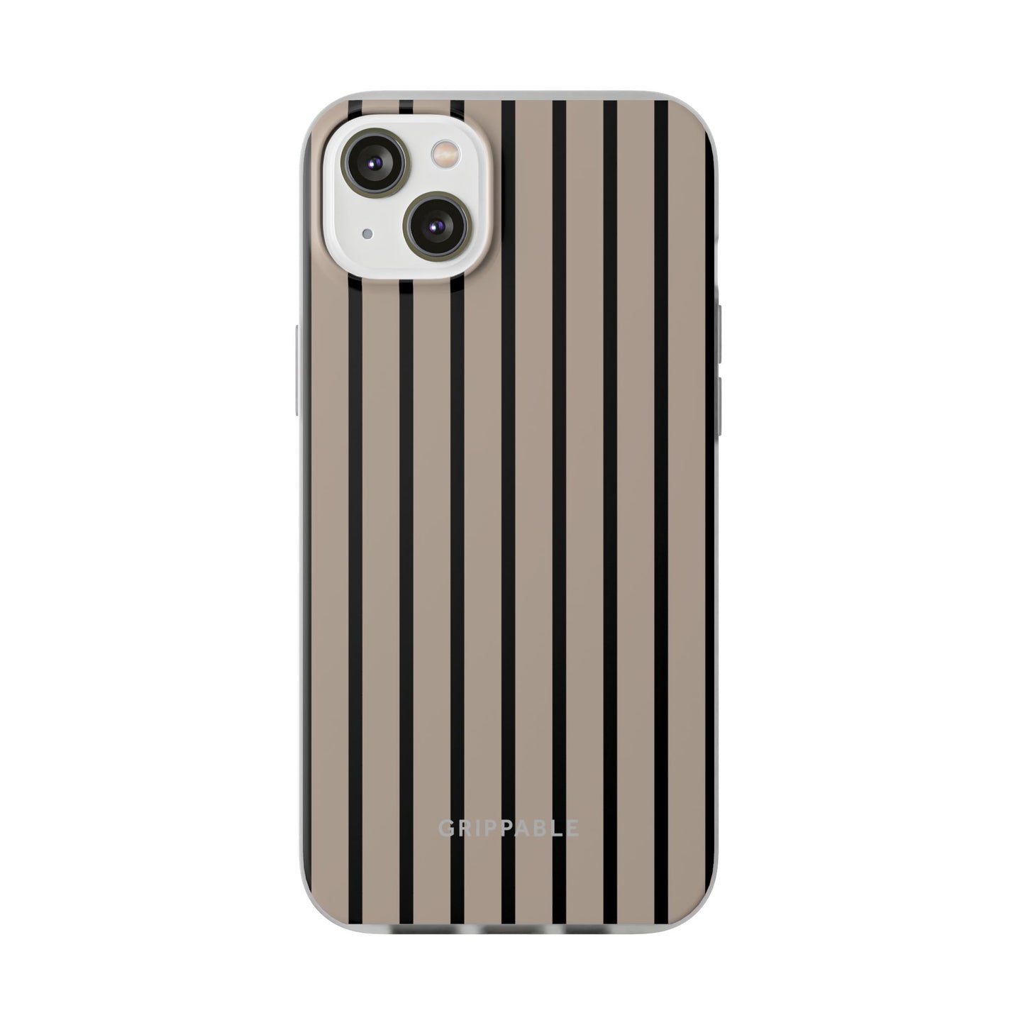 Biscuit Pinstripe Clear Mobile Phone Case