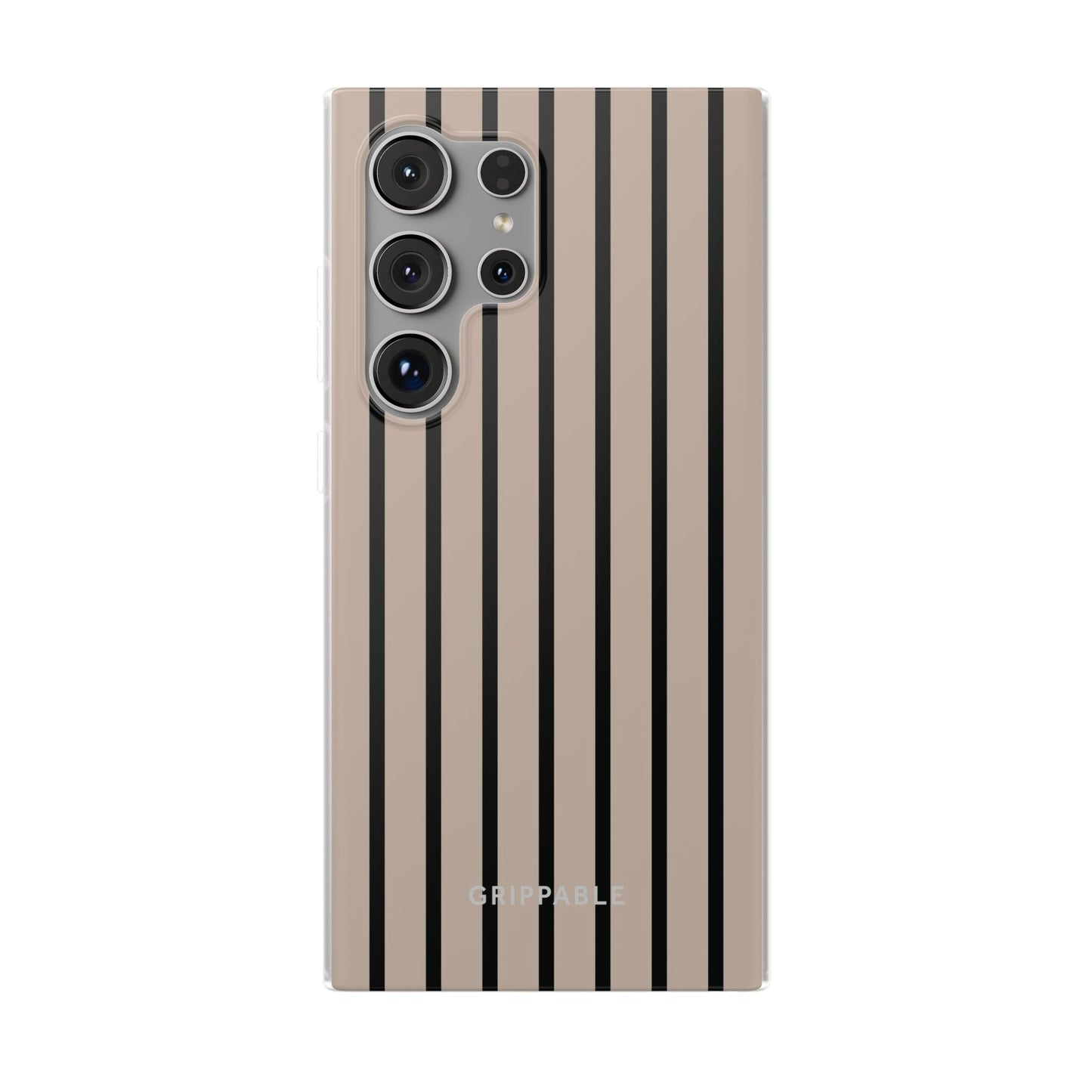 Biscuit Pinstripe Clear Mobile Phone Case