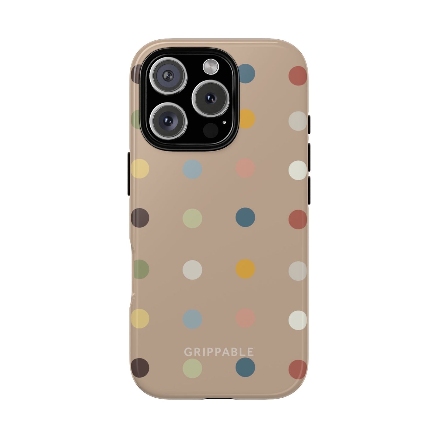 Polka Beige Tough Mobile Phone Case