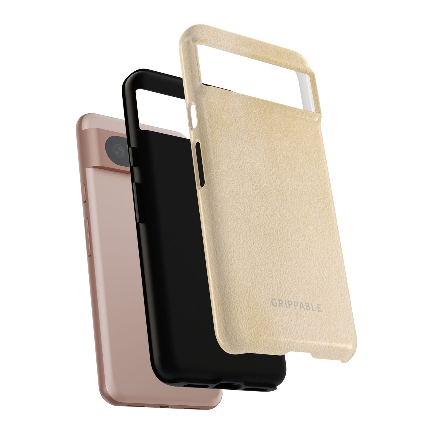 Suede Effect Ecru Tough Mobile Phone Case