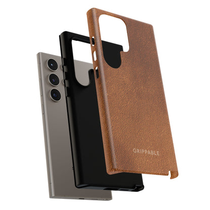 Suede Effect Tan Tough Mobile Phone Case
