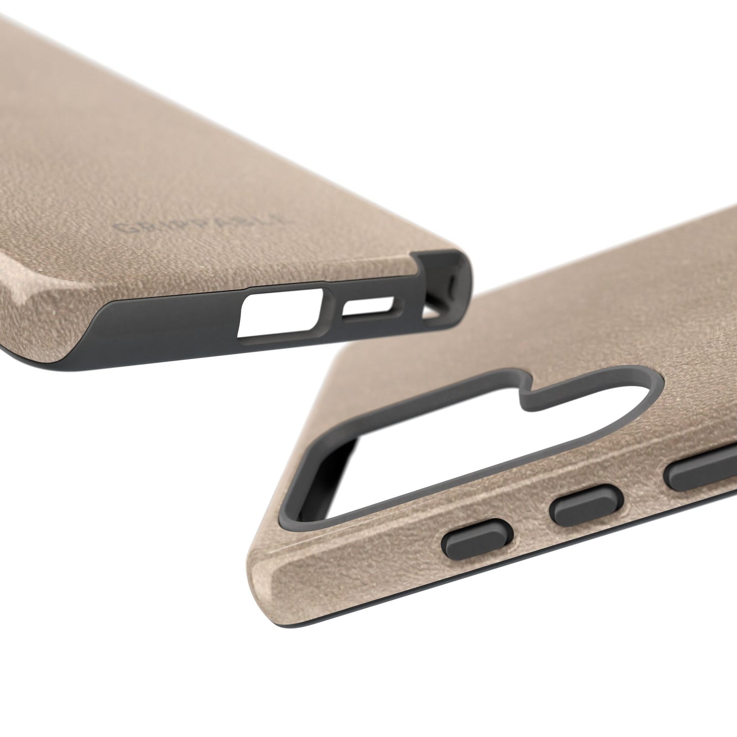 Suede Effect Beige Tough Mobile Phone Case