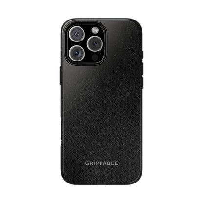 Suede Effect Black Tough Mobile Phone Case