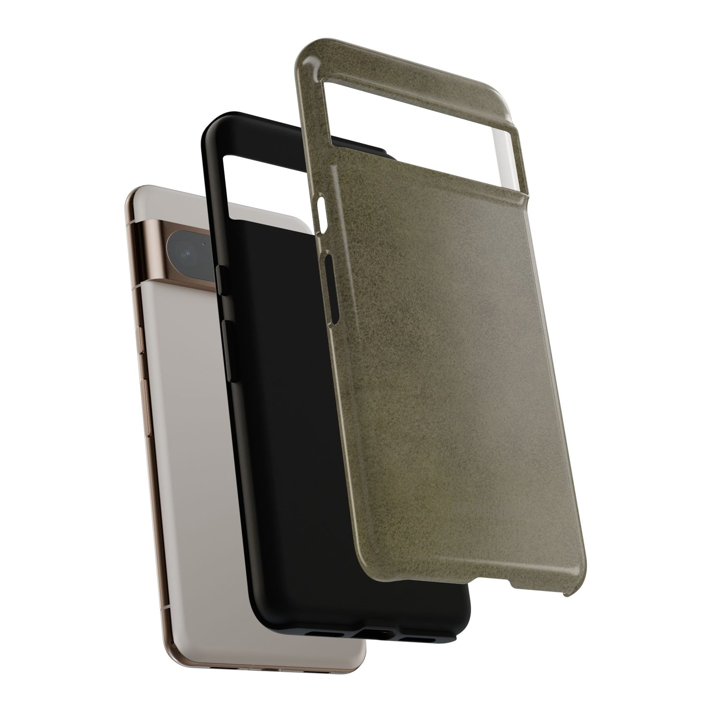 Suede Effect Khaki Tough Mobile Phone Case