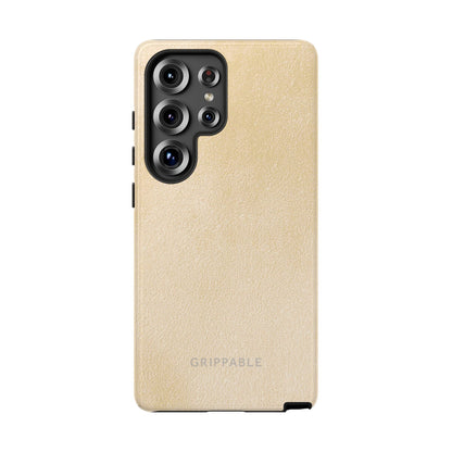Suede Effect Ecru Tough Mobile Phone Case
