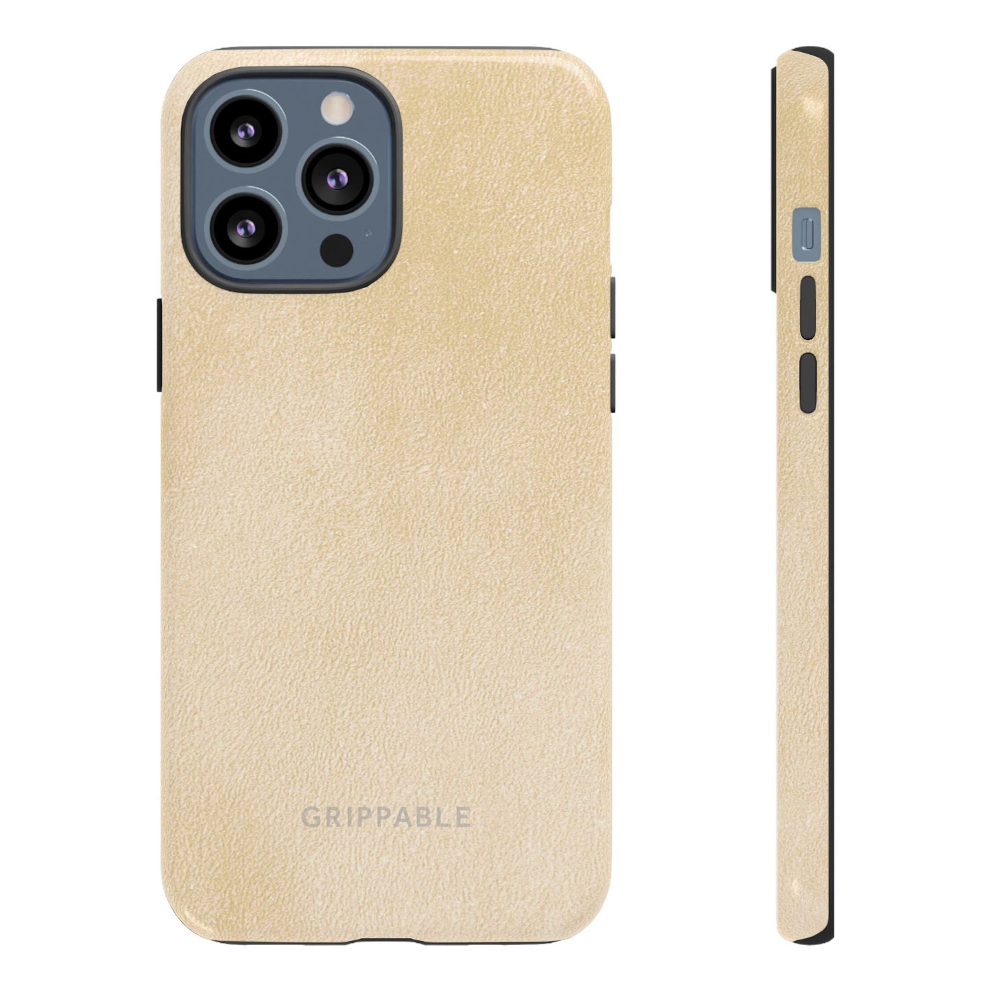 Suede Effect Ecru Tough Mobile Phone Case