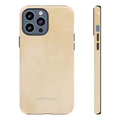 Suede Effect Ecru Tough Mobile Phone Case