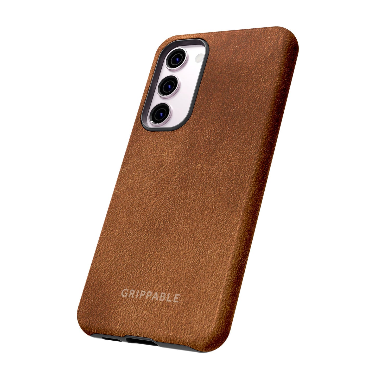 Suede Effect Tan Tough Mobile Phone Case