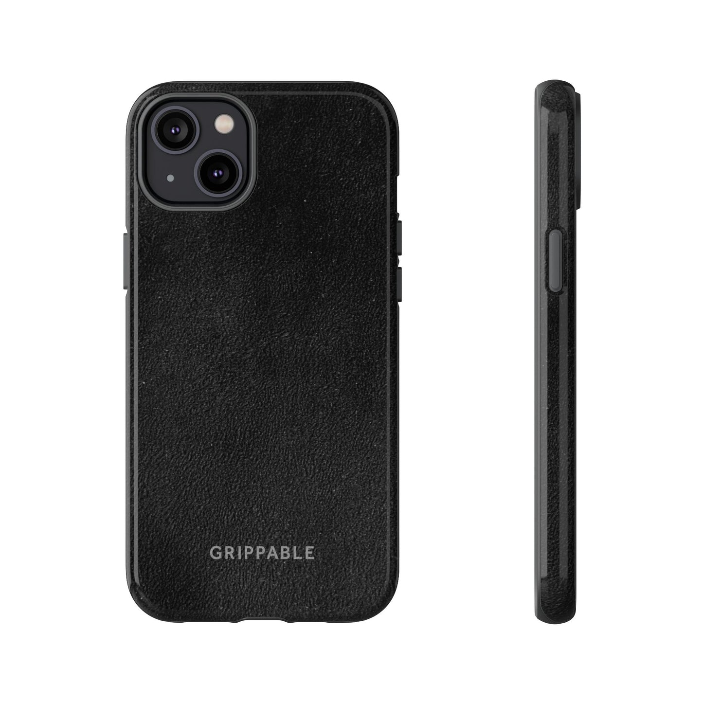 Suede Effect Black Tough Mobile Phone Case
