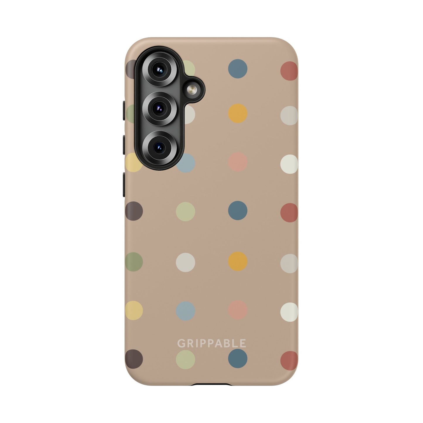 Polka Beige Tough Mobile Phone Case