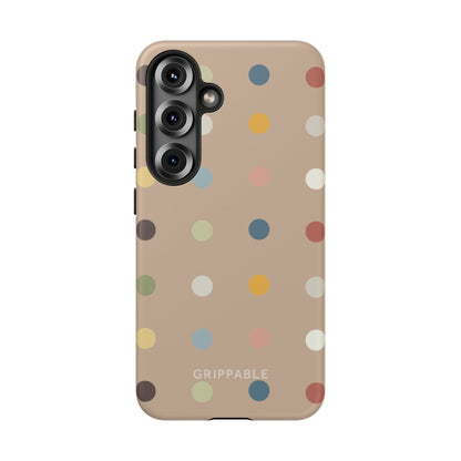 Polka Beige Tough Mobile Phone Case