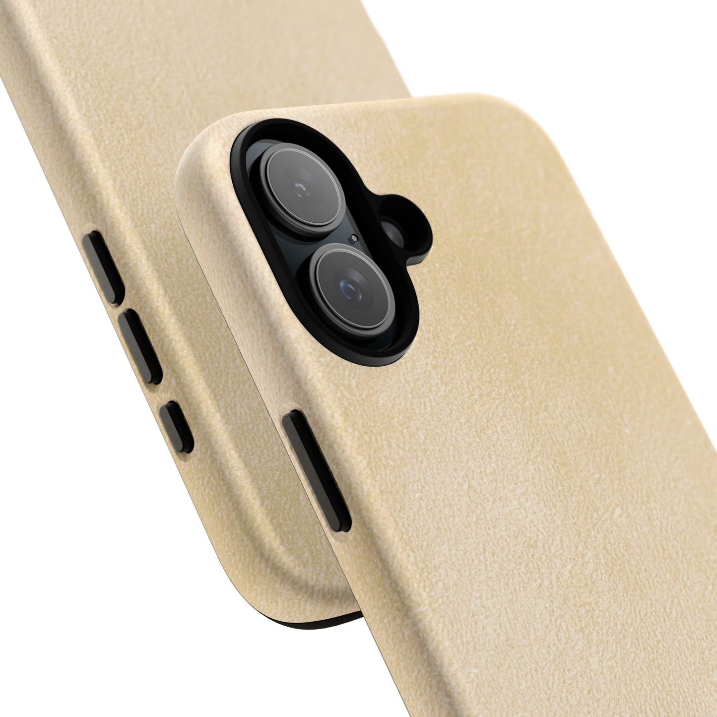 Suede Effect Ecru Tough Mobile Phone Case
