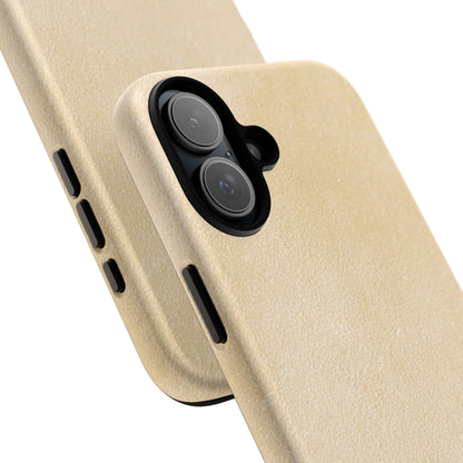 Suede Effect Ecru Tough Mobile Phone Case