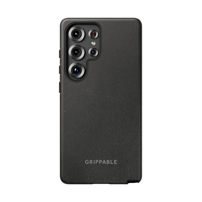 Suede Effect Black Tough Mobile Phone Case