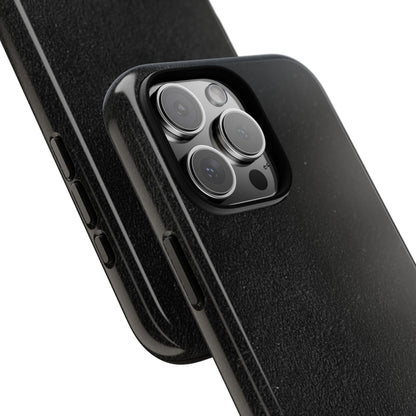 Suede Effect Black Tough Mobile Phone Case