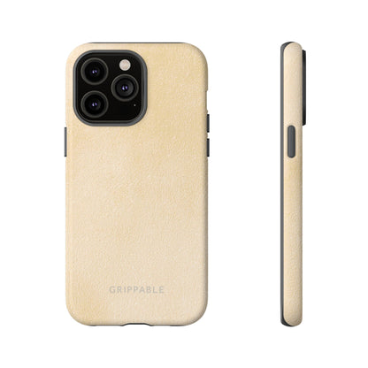Suede Effect Ecru Tough Mobile Phone Case