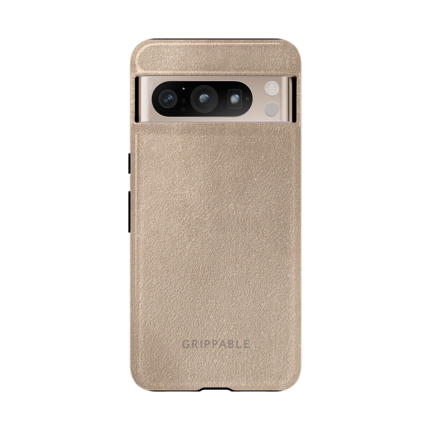 Suede Effect Beige Tough Mobile Phone Case