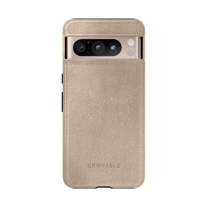 Suede Effect Beige Tough Mobile Phone Case