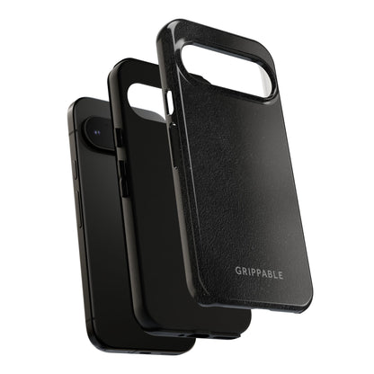 Suede Effect Black Tough Mobile Phone Case