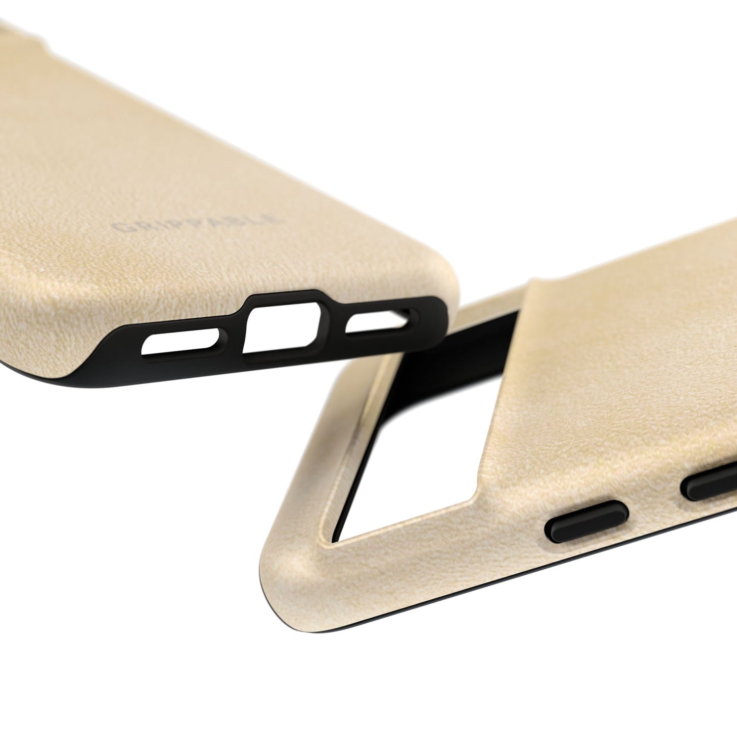 Suede Effect Ecru Tough Mobile Phone Case