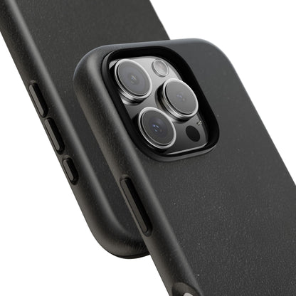 Suede Effect Black Tough Mobile Phone Case