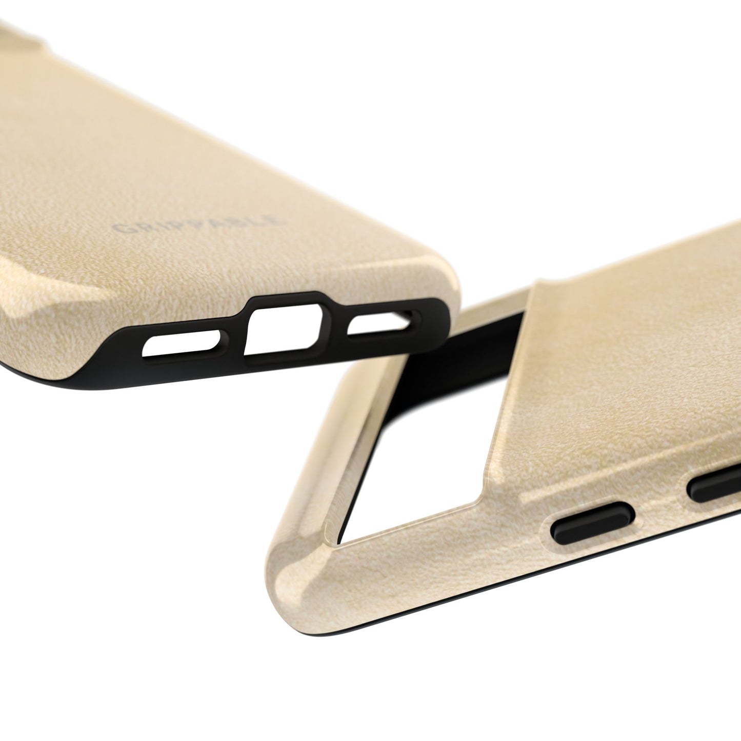 Suede Effect Ecru Tough Mobile Phone Case